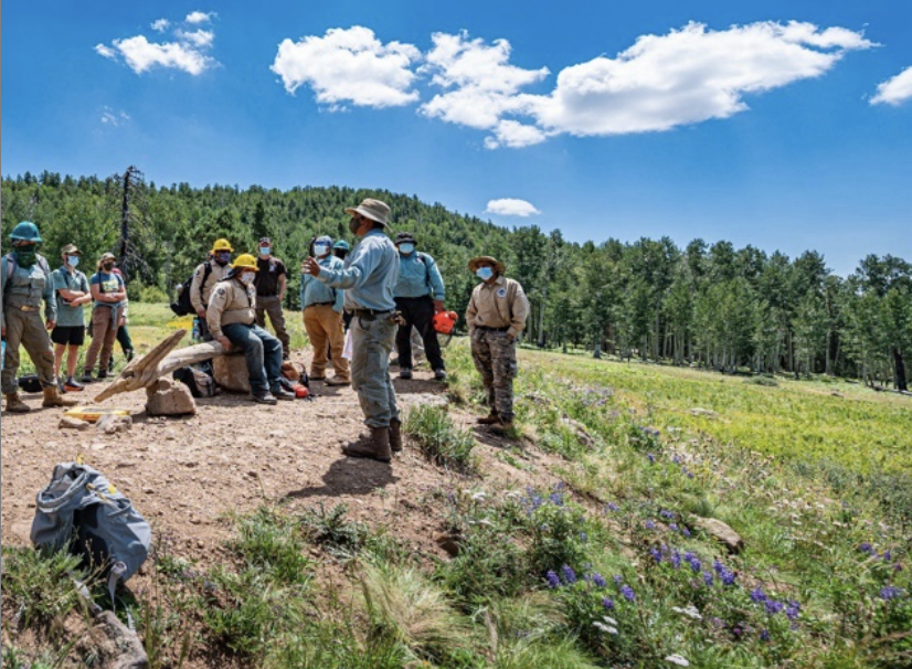 Crews Discussing Logistics/National Forest Foundation